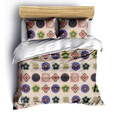 Louis Vuitton Logo Fashion Luxury Brand Fashion Bedding Set Bedspread Duvet Cover Set BS192