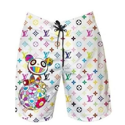 Louis Vuitton Multicolor Logo Luxury Brand Logo Premium Fashion Shorts For Men