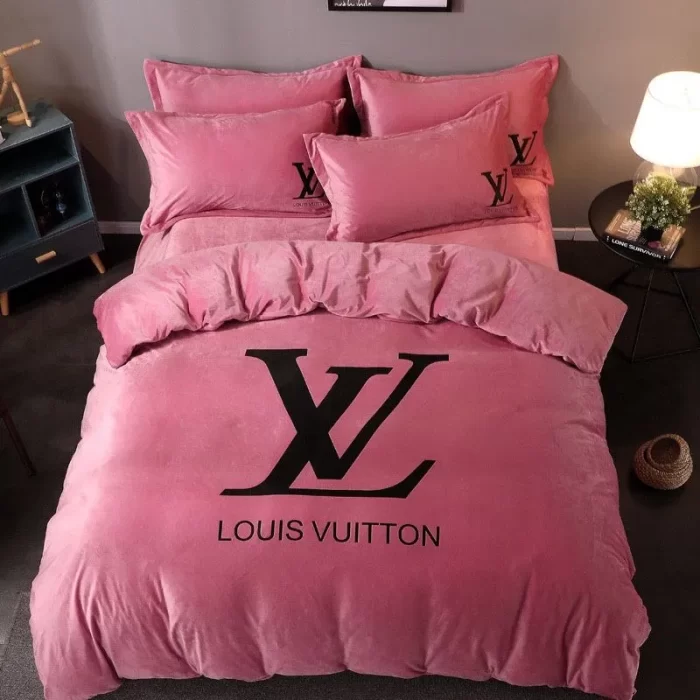 Louis Vuitton Pinky Brand Bedding Set Bedspread Duvet Cover Set BS371