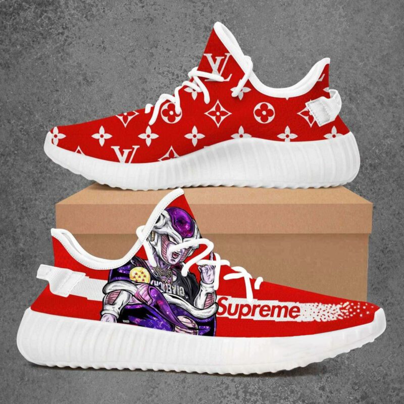 Louis Vuitton Supreme Dragon Ball Frieza Luxury Brand Premium Red Yeezy Sneaker