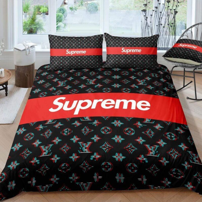 Louis Vuitton Supreme Luxury Premium Bedding Set BS286