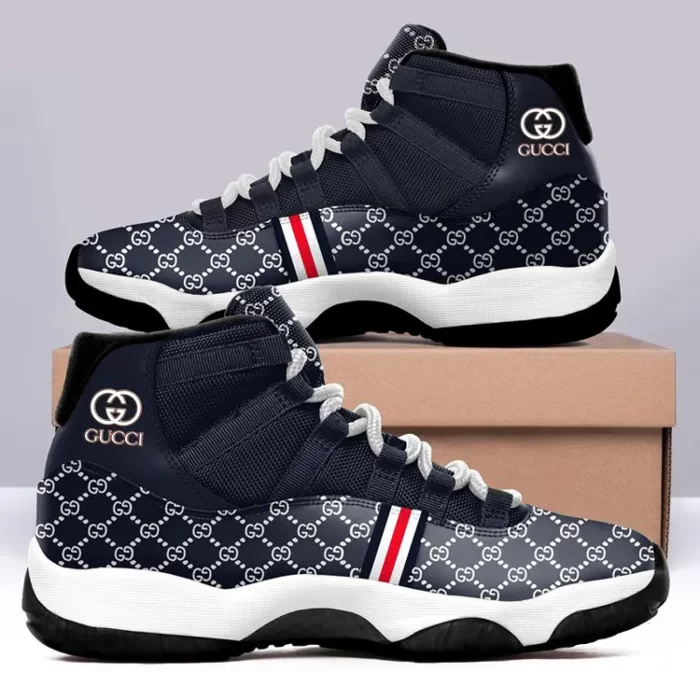 Luxury Gucci Blue Limited Air Jordan 11 Shoes Gucci Sneakers Gifts JD11021