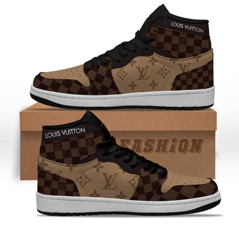MK Louis Vuitton LV High Air Jordan Sneakers Shoes Brown TAJ1022