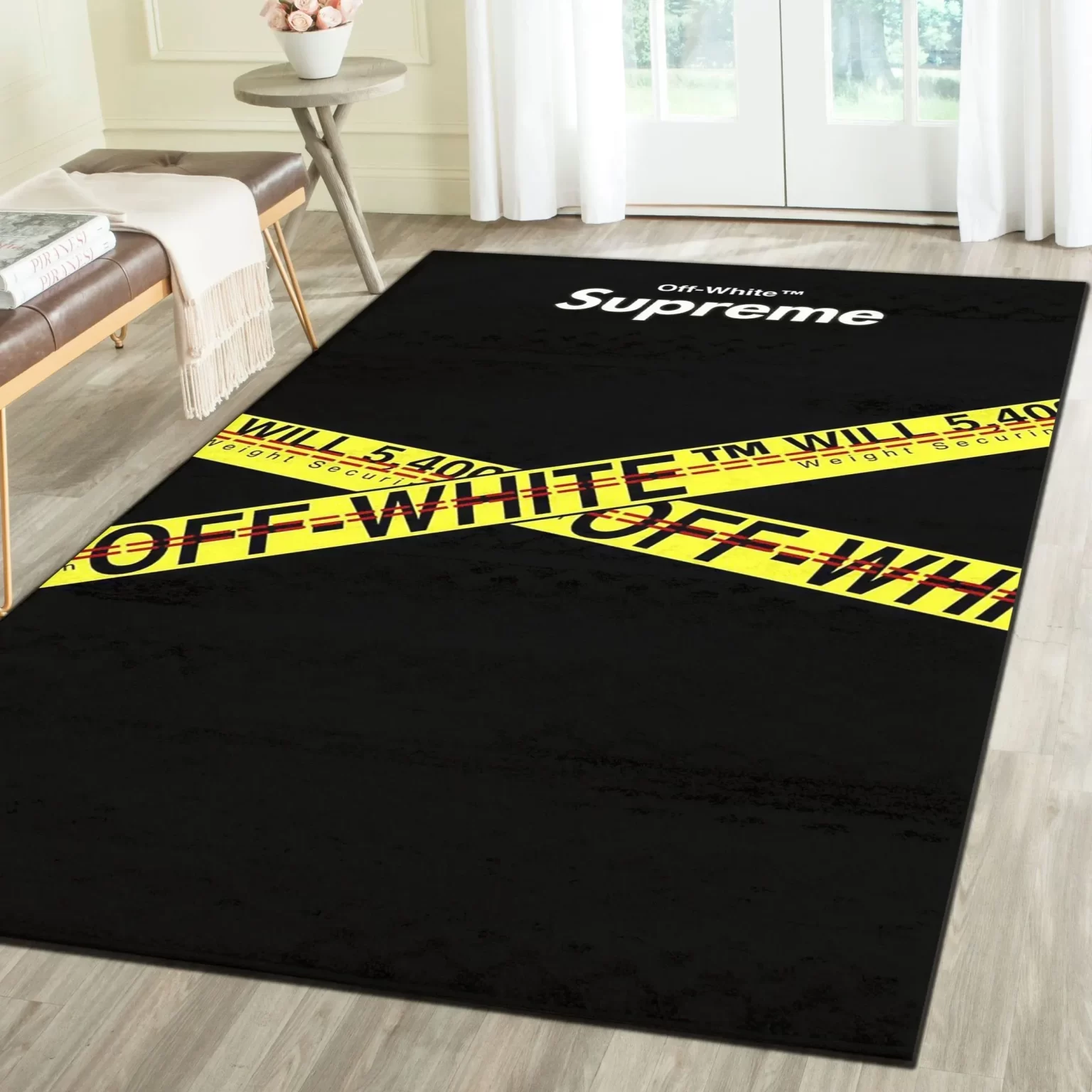 Off-White Fashion Logo Limited Luxury Brand Area Rug Carpet Floor Decor RR3213