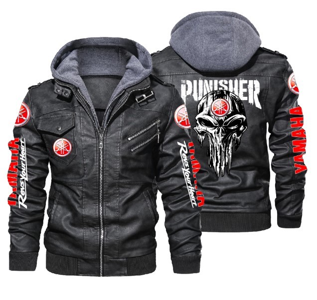 Personalized Yamaha Punisher Skull Leather Jacket LJ2197 – Let the ...