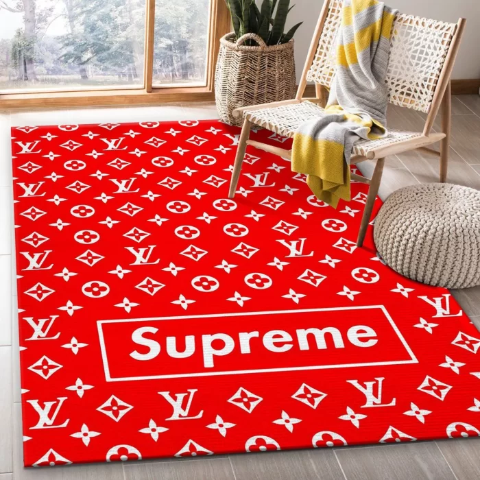 Supreme Lv Red Area Rug Living Room Rug Christmas Gift Decor RR2929