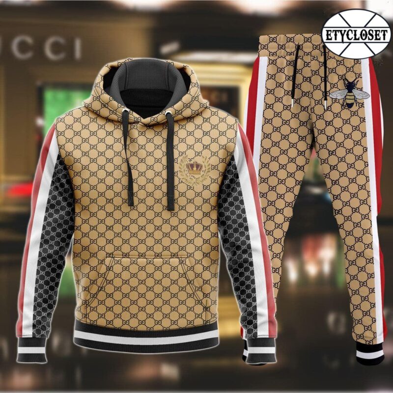 Gucci Bee Hoodie Long Sweatpants Hot Trending Luxury Brand Outfit Sport For Men HLS045