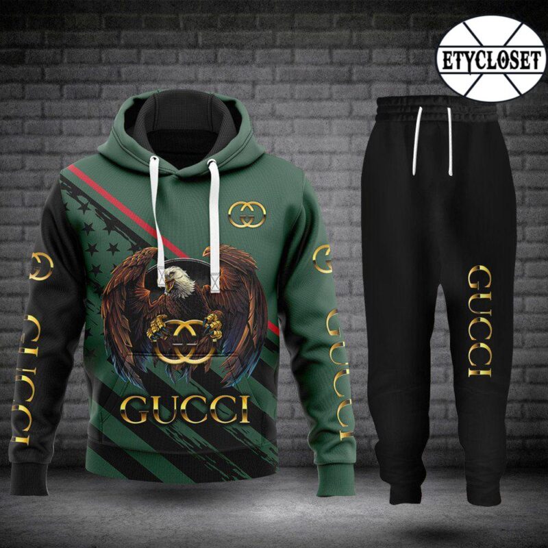 Gucci Eagle Hoodie Long Sweatpants Hot Trending Luxury Brand Outfit Sport For Men HLS037