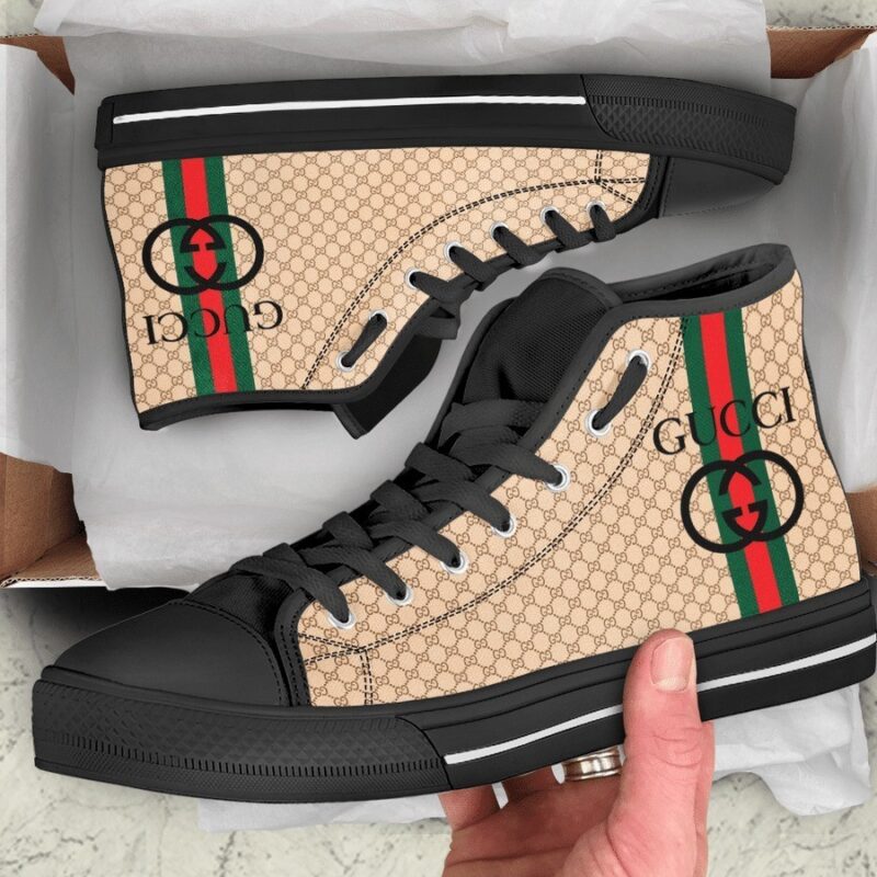 Gucci Luxury High Top Canvas Shoes Luxury Sneakers LHTS040