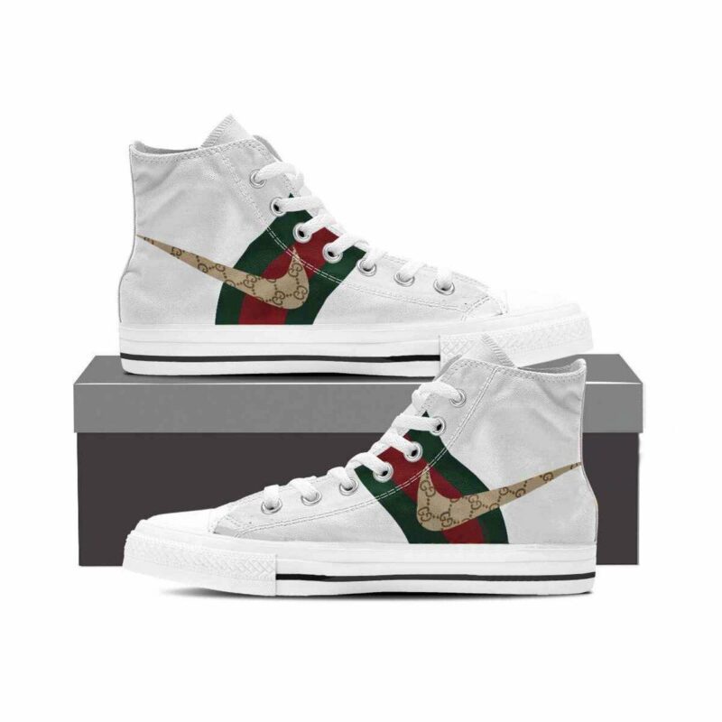 Gucci Nike High Top Canvas Shoes Luxury Sneakers  LHTS001