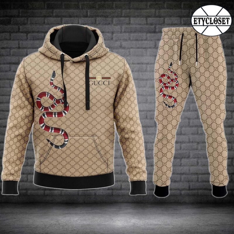 Gucci Snake Hoodie Long Sweatpants Hot Trending Luxury Brand Outfit Sport For Men HLS030