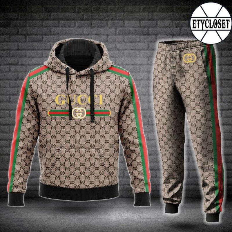 Gucci Stripe Hoodie Long Sweatpants Hot Trending Luxury Brand Outfit Sport For Men HLS027