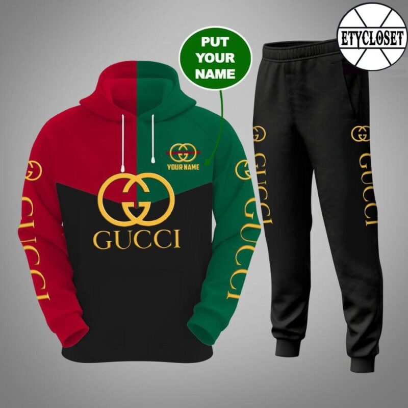 Personalized Gucci Hoodie Long Sweatpants Hot Trending Luxury Brand Outfit Sport For Men HLS023