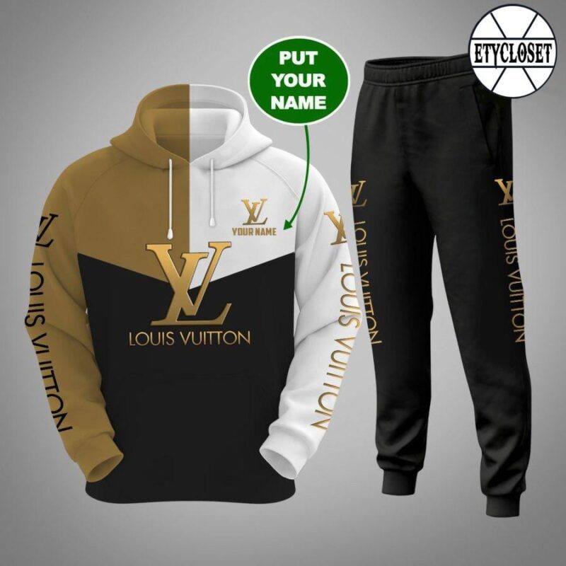 Personalized Louis Vuitton Hoodie Long Sweatpants Hot Trending Luxury Brand Outfit Sport For Men HLS020