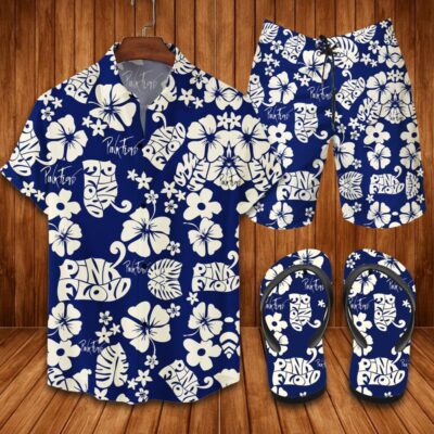 Pink Floyd Flip Flops And Combo Hawaii Shirt Shorts Luxury Brand Summer Outfit HSF151