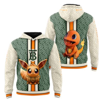 Burberry Pokemon Unisex Hoodie Luxury Brand Gifts 2023 JH2059