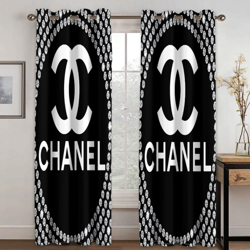 Chanel Black Premium Window Curtains Hot 2023 Set WC108