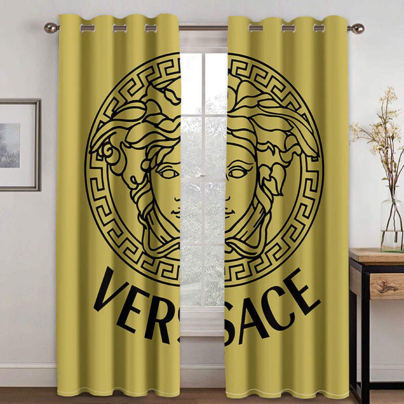 Gianni Versace Yellow Premium Window Curtains Hot 2023 Set WC085