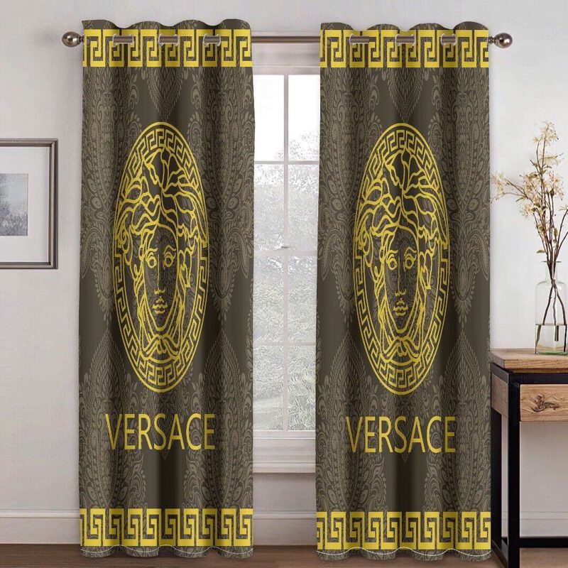 Gianni Versace Yellow Premium Window Curtains Hot 2023 Set WC086