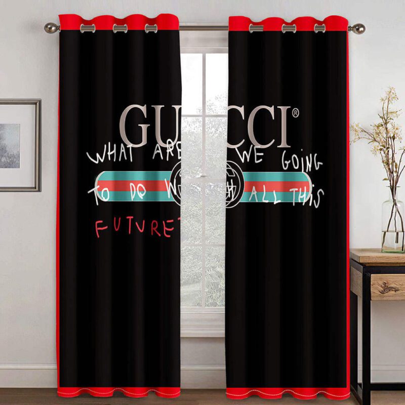 Gucci Black Premium Window Curtains Hot 2023 Set WC080