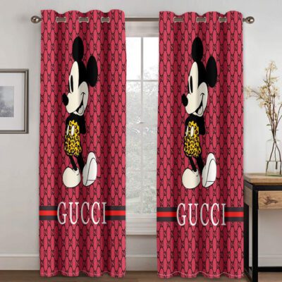 Gucci Mickey Mouse Disney Premium Window Curtains Hot 2023 Set WC073
