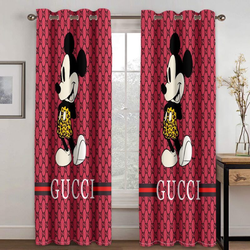 Gucci Mickey Mouse Disney Premium Window Curtains Hot 2023 Set WC073