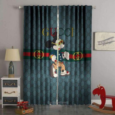 Gucci Mickey Mouse Premium Window Curtains Hot 2023 Luxury Curtain WC071