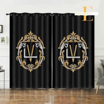 LV Louis Vuitton Pattern Premium Window Curtains Hot 2023 Luxury Curtain WC021