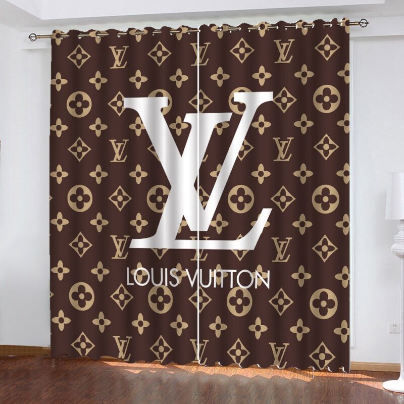 Louis Vuitton LV Luxury Curtain Premium Window Curtains Hot 2023 Set WC040