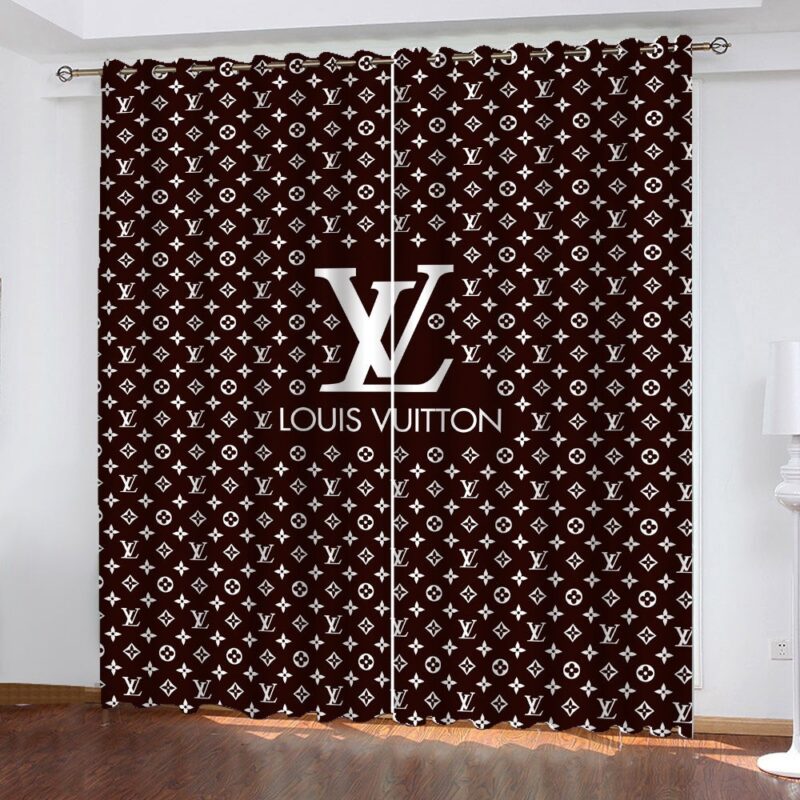 Louis Vuitton LV Monogram Luxury Curtain Premium Window Curtains Hot 2023 Set WC039