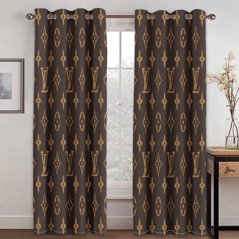 Louis Vuitton LV Monogram Premium Window Curtains Hot 2023 Luxury Curtain WC038