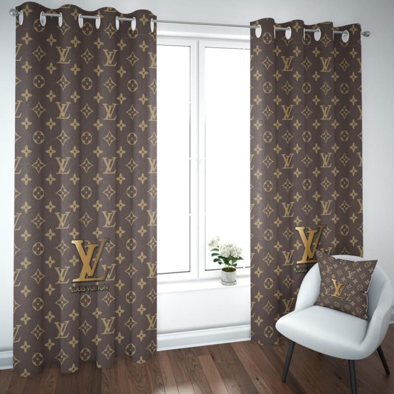 Louis Vuitton LV Monogram Premium Window Curtains Hot 2023 Set WC036