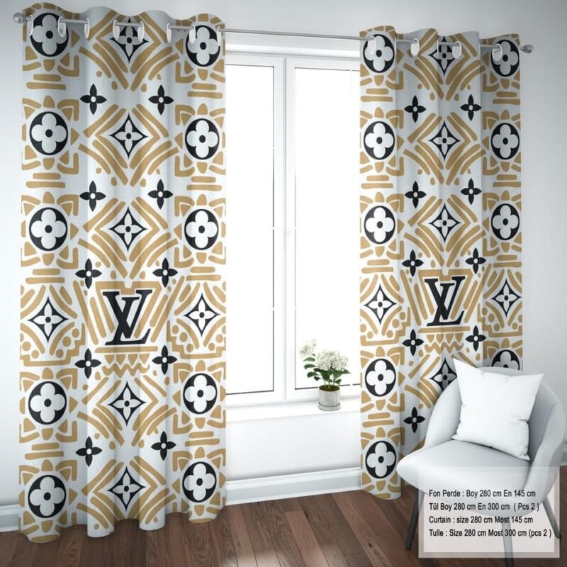 Louis Vuitton LV Premium Window Curtains Hot 2023 Set WC029