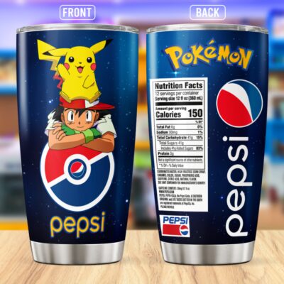 Pokemon Pepsi Stainless Steel Tumbler 20Oz/30Oz