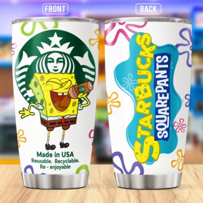 Spongebob Starbuck Stainless Steel Tumbler 20Oz/30Oz