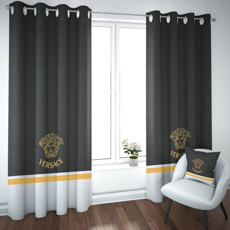 Versace Classic Premium Window Curtains Hot 2023 Luxury Curtain WC012