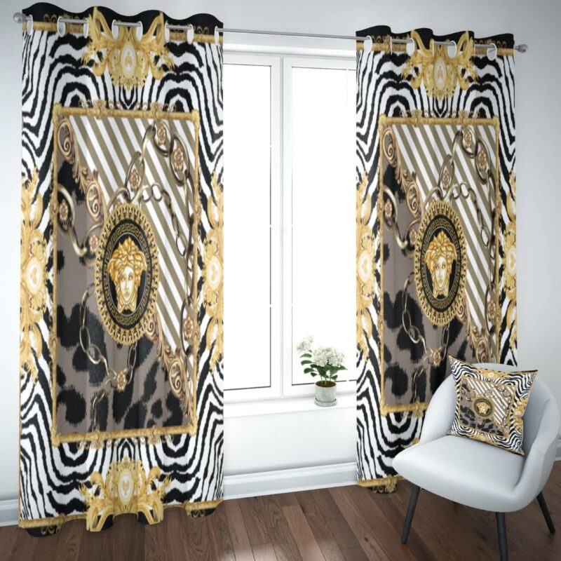 Versace Pattern Premium Window Curtains Hot 2023 Luxury Curtain WC006