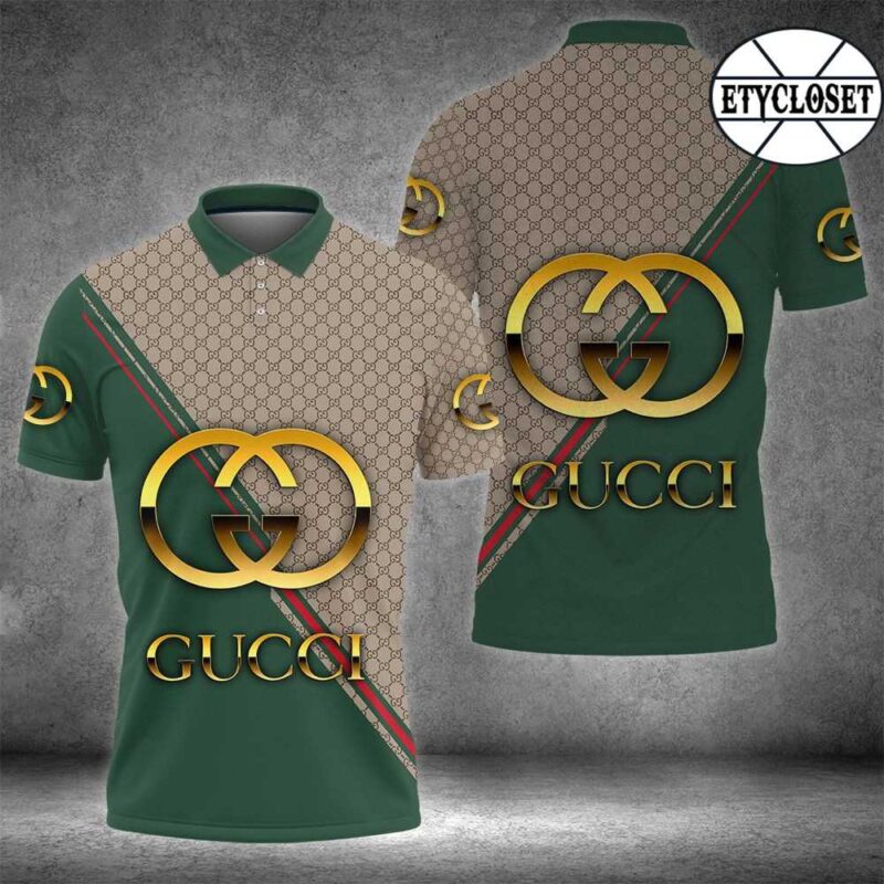 Gucci Green Polo Shirt Luxury Brand Tennis Shirt Golf Shirt PLS216