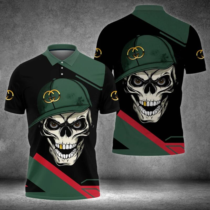 Gucci Skull Polo Shirt Luxury Brand Tennis Shirt Golf Shirt PLS257