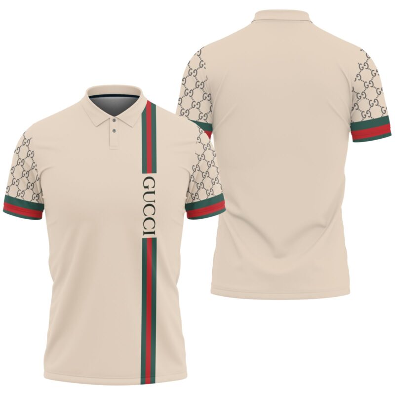 Gucci Stripe Polo Shirt Luxury Brand Tennis Shirt Golf Shirt PLS263