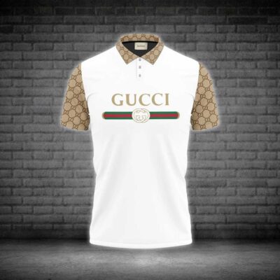 Gucci White Polo Shirt Luxury Brand Tennis Shirt Golf Shirt PLS278