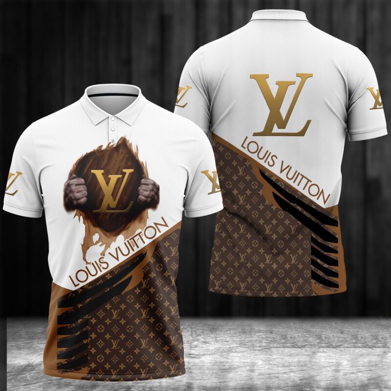 Louis Vuitton Brown Polo Shirt LV Luxury Brand Tennis Shirt Golf Shirt PLS331