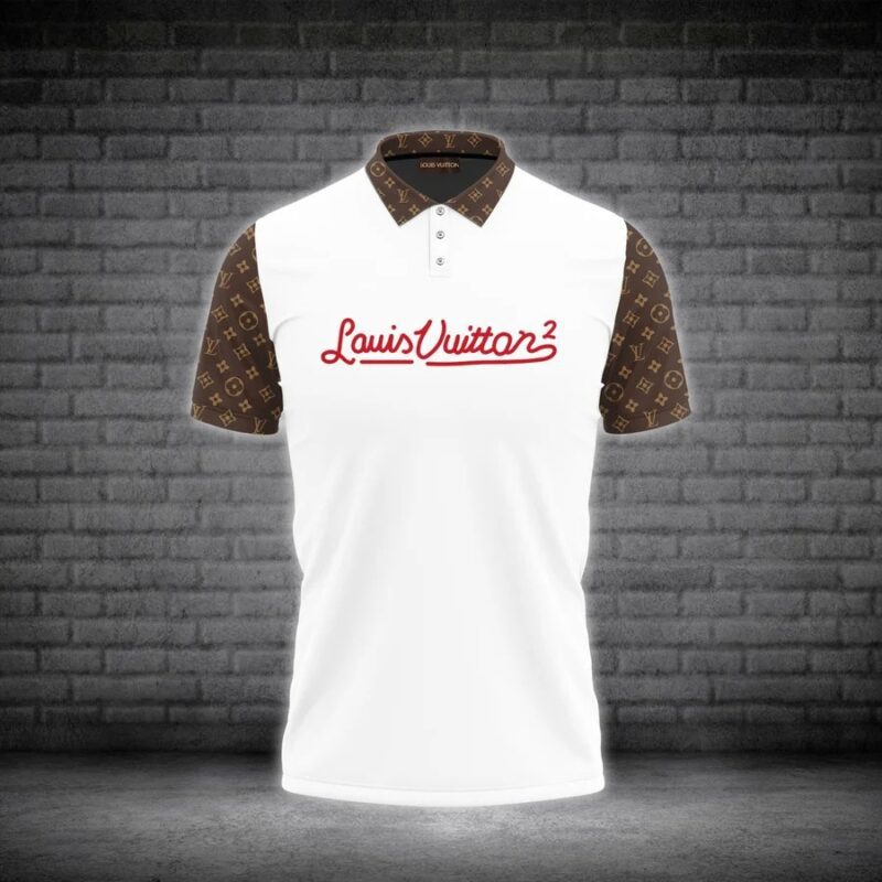 Louis Vuitton White Polo Shirt LV Luxury Brand Tennis Shirt Golf Shirt PLS410