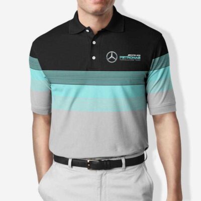 Mercedes AMG Petronas Formula 1 Premium Polo Shirt 2023 Luxury Polo Shirt For Men PLS637