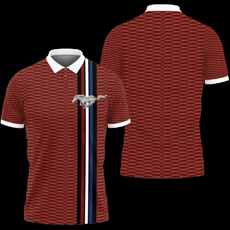 Mustang Polo Shirt Car Brand Tennis Shirt Golf Shirt PLS414