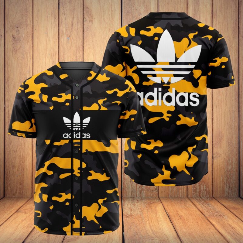 Adidas Camouflage Baseball Jersey Shirt BJS871