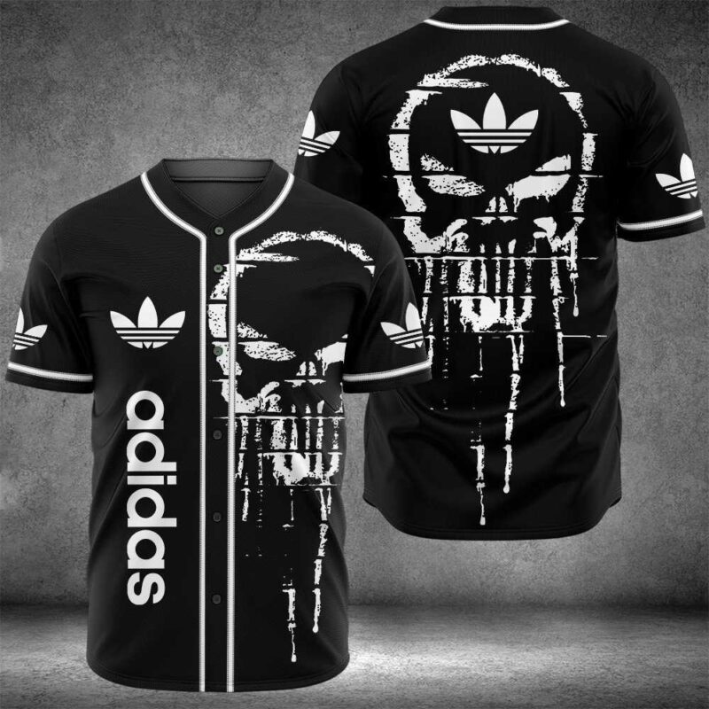 Adidas Skull Baseball Jersey Shirt BJS884