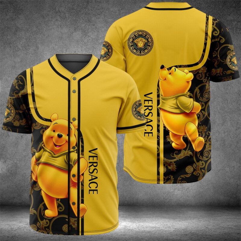 Gianni Versace Winnie The Pooh Disney Baseball Jersey Shirt Luxury BJS944