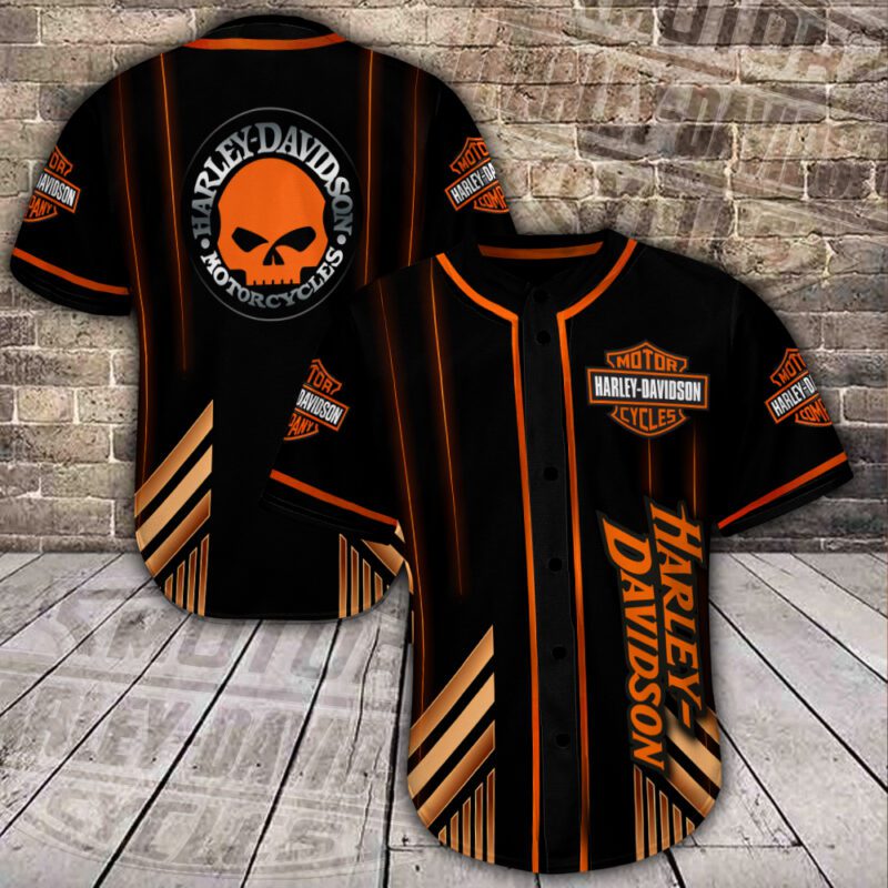 Harley Davidson Baseball Jersey Shirt Clothes Sport BJS1014