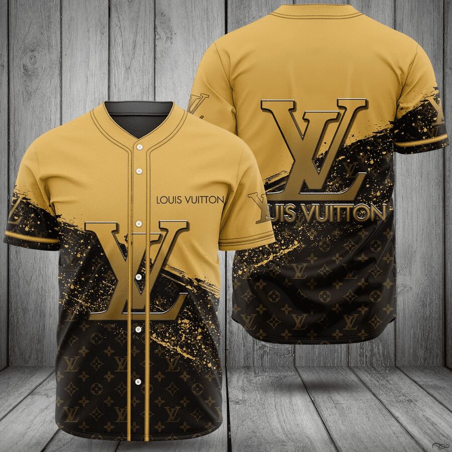 Louis-Vuitton-Baseball-Jersey-Shirt-LV-Luxury-BJS1041 Louis Vuitton Baseball Jersey Shirt LV Luxury BJS1041
